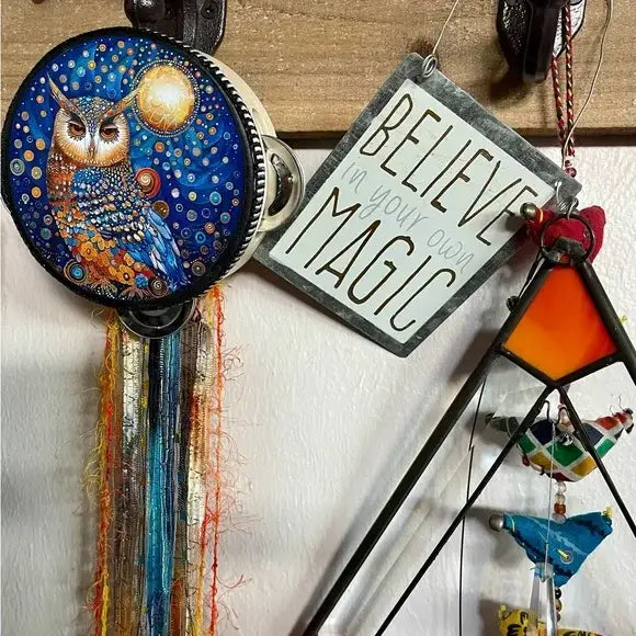 Night Guardian – A Celestial Tambourine Wall Décor