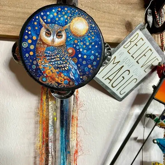 Night Guardian – A Celestial Tambourine Wall Décor