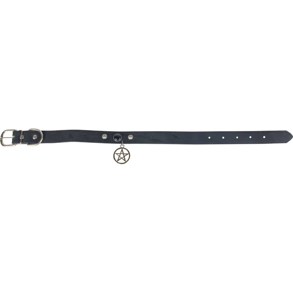 Mystical Protection: Large Vegan Leather Pet Collar