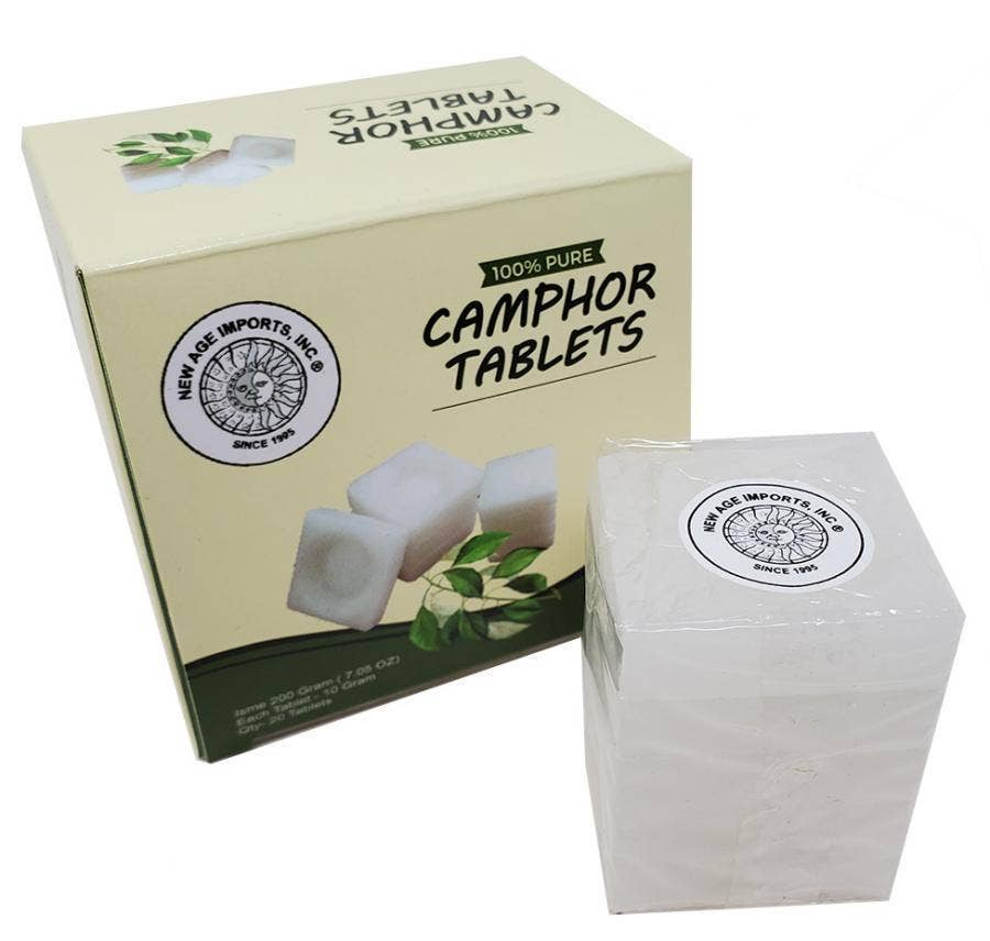 Camphor Tablets 200 Grams Box (20 Tablets)