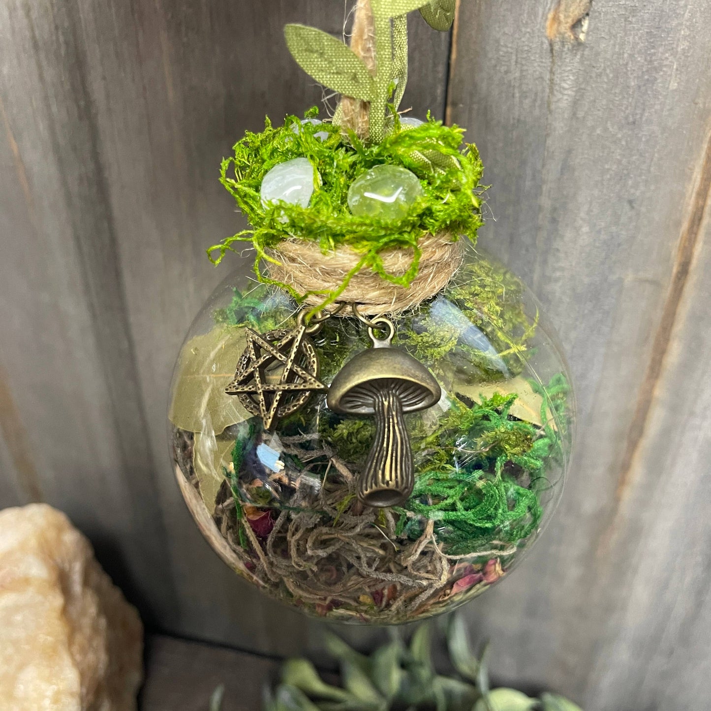Green Witch Protection Witch Ball – A Guardian of Nature & Energy