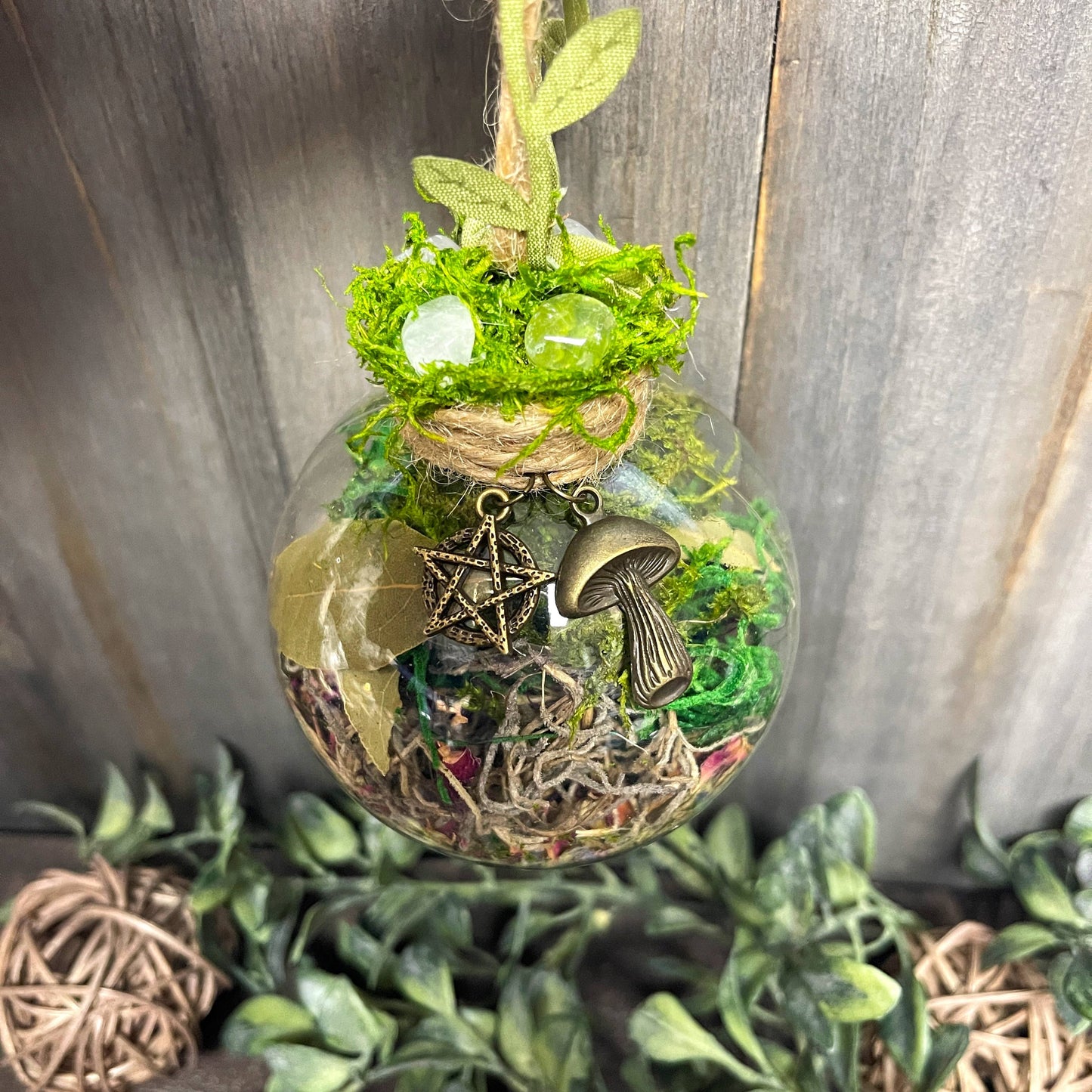 Green Witch Protection Witch Ball – A Guardian of Nature & Energy