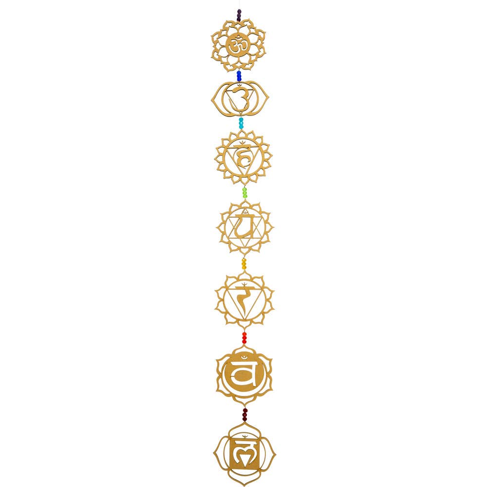 7 Chakras Wood Wall Hanging