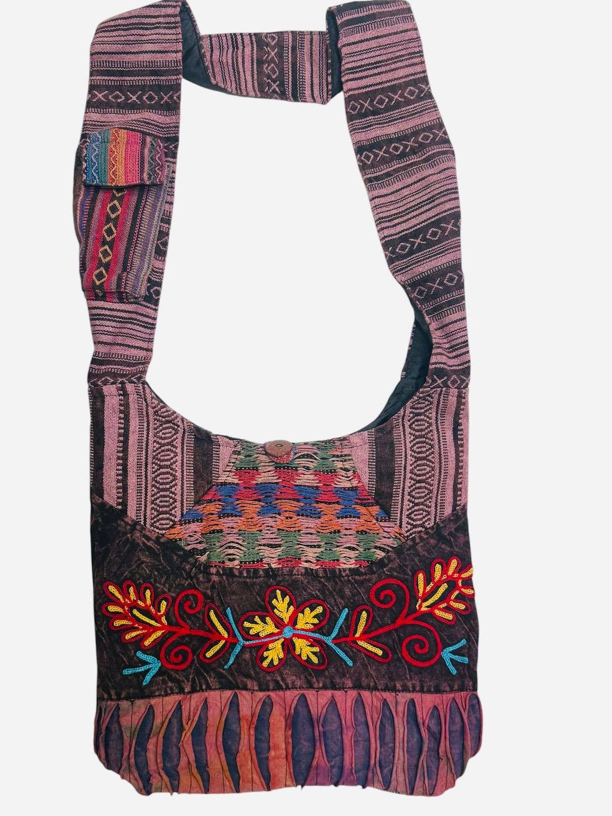 Cotton Razor and Floral Embroidery Bag