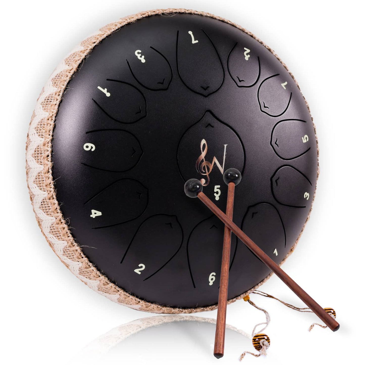 12-Inch 13-Notes Steel Tongue Relaxing Meditation Rain Drum