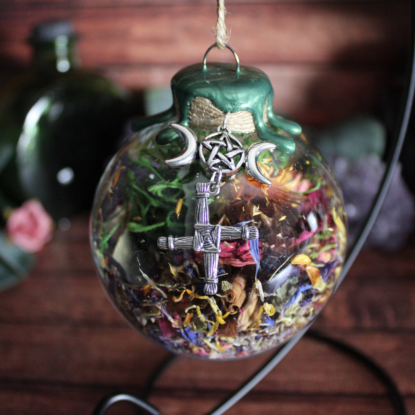 Brigid Goddess Witch Ball, Devotional Ornament, Altar Decor