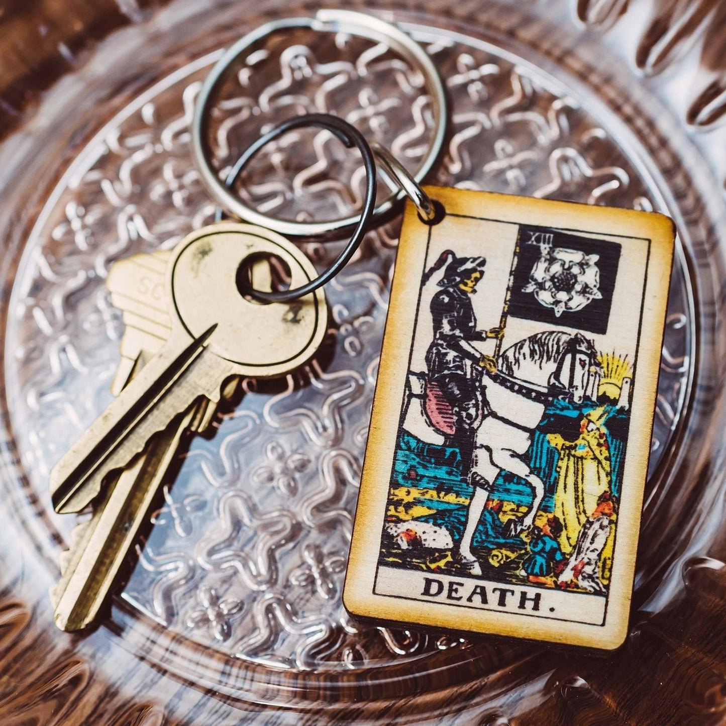 Death Tarot Keychain – Transformation in Your Pocket