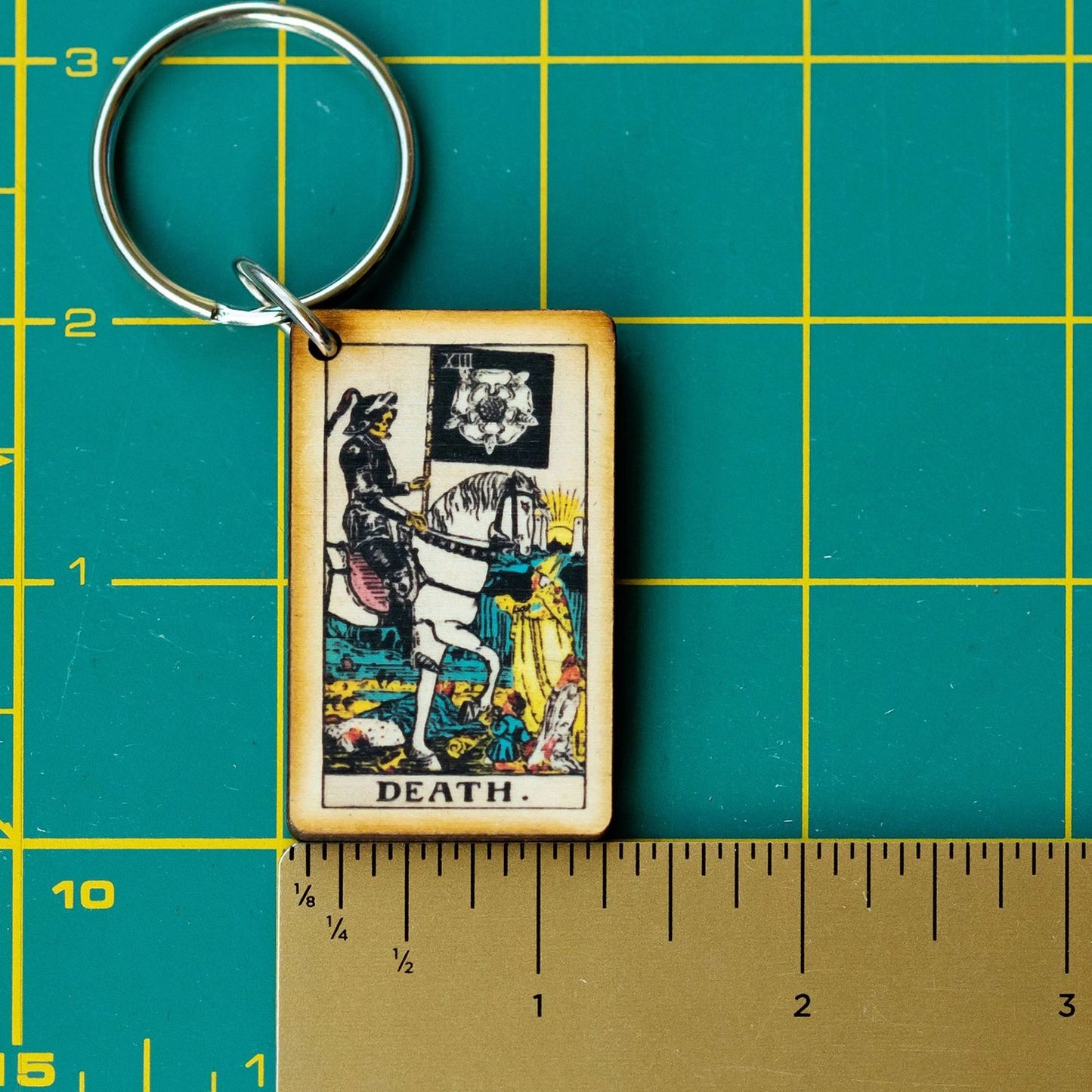 Death Tarot Keychain – Transformation in Your Pocket