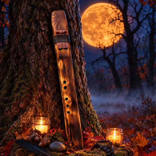 Drone Flute — Handcrafted Double Flute in the Key of A, 432 Hz — One of a Kind