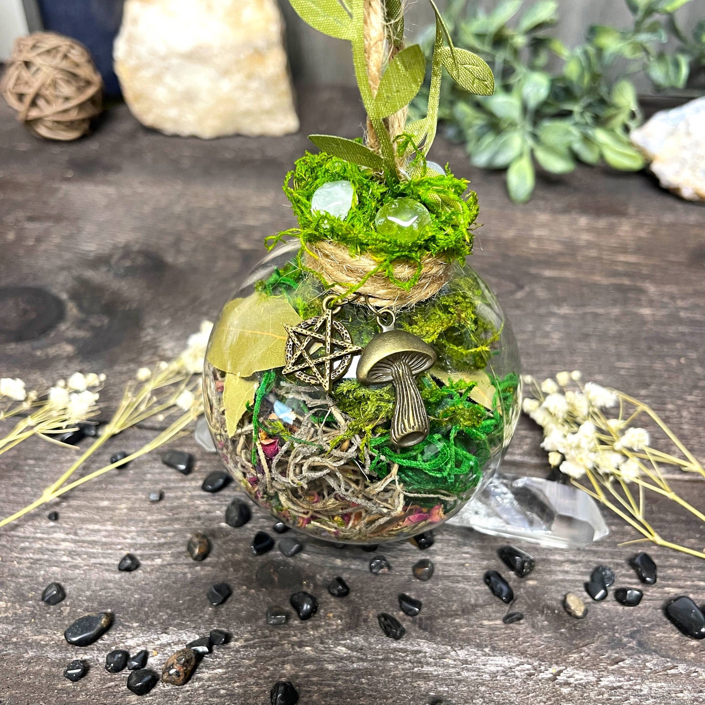 Green Witch Protection Witch Ball – A Guardian of Nature & Energy