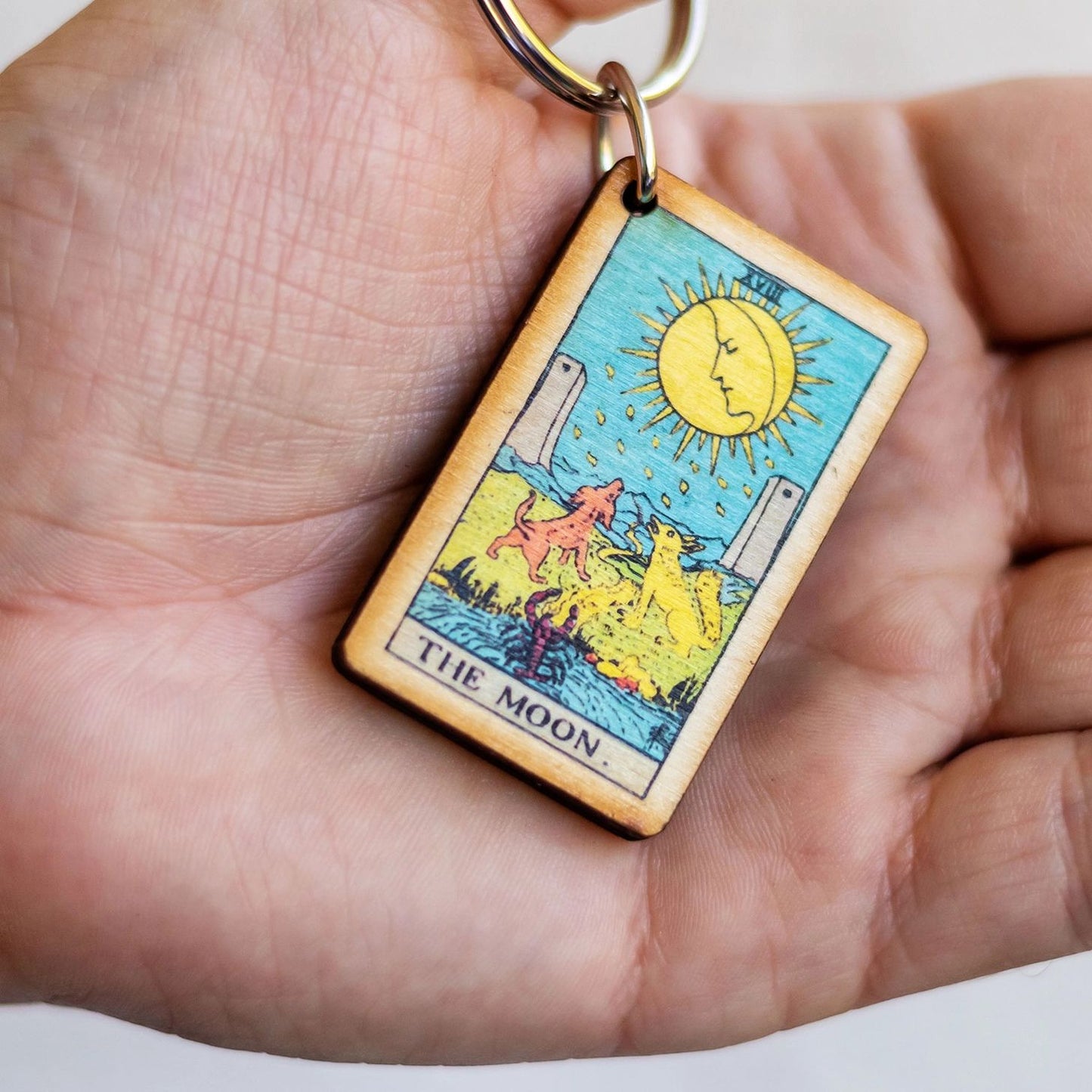 The Moon Tarot Keychain