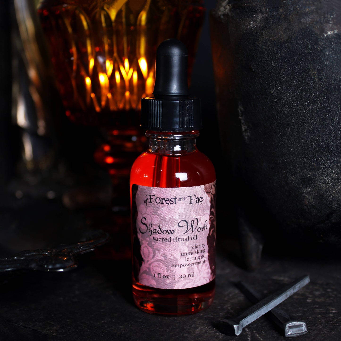 Shadow Work Ritual Oil • Herb Infused • Journey Work • Witch