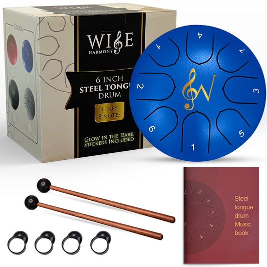 6-Inch 8-Notes Steel Tongue Relaxing Meditation Rain Drum