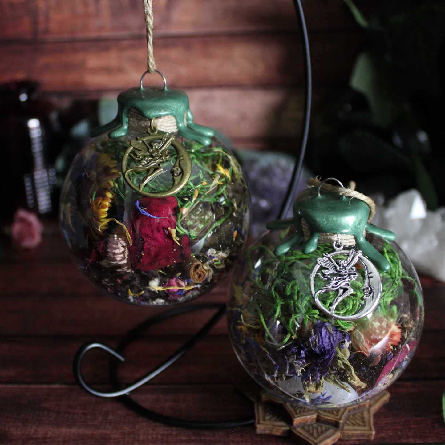 Moon Fairy Witch Ball, Witchy Decor, Altar Decor, Fairycore