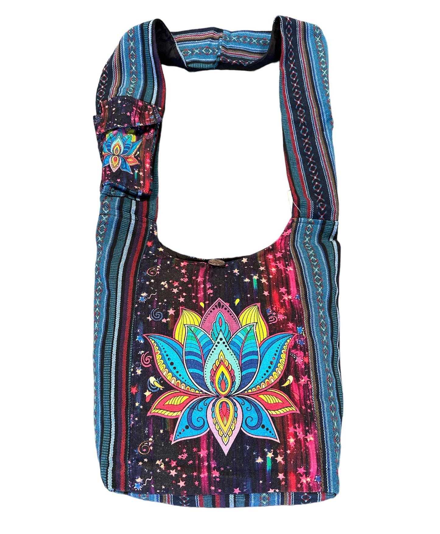 Cotton DP Multi Lotus Hobo Bag