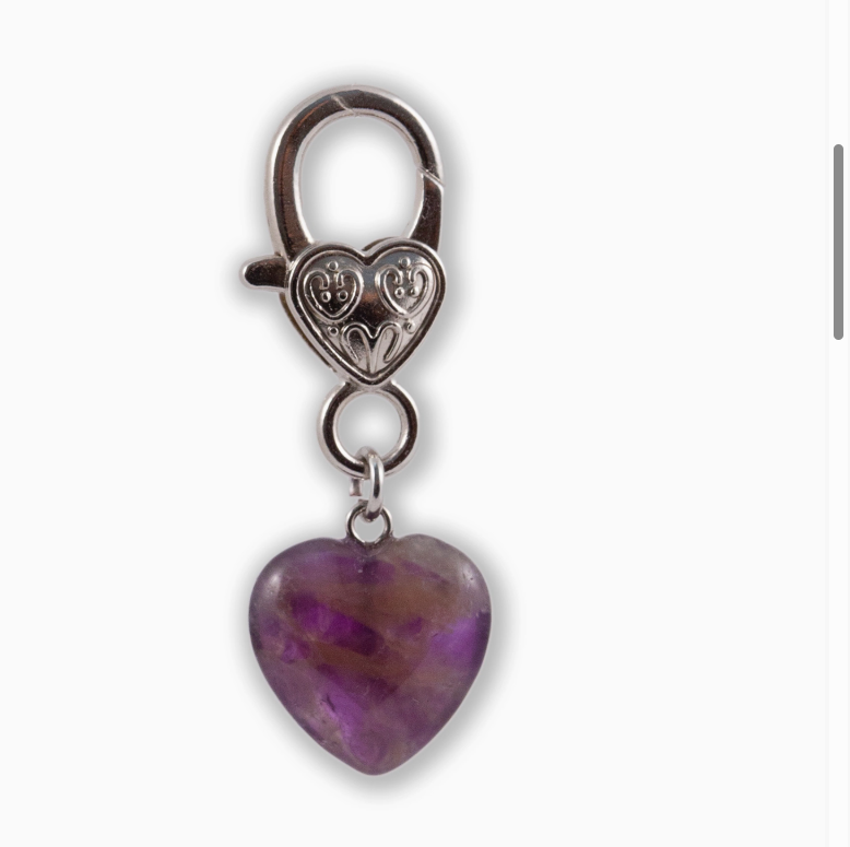 Amethyst Crystal Pet Pendant - Healing Collar Charm for Dogs & Cats