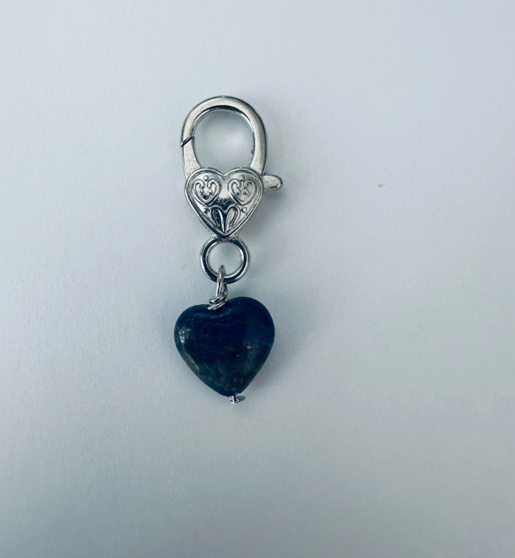 Lapis Lazuli Heart Pet Pendant - Healing Crystal Collar Charm