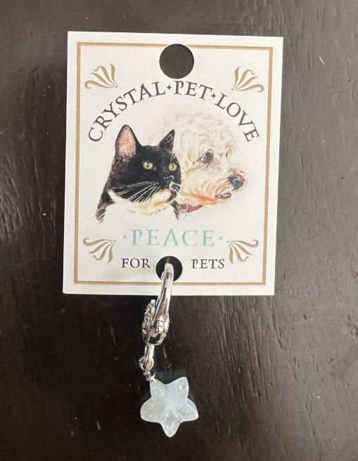 Clear Quartz Crystal Pet Pendant - Peace & Clarity Collar Charm