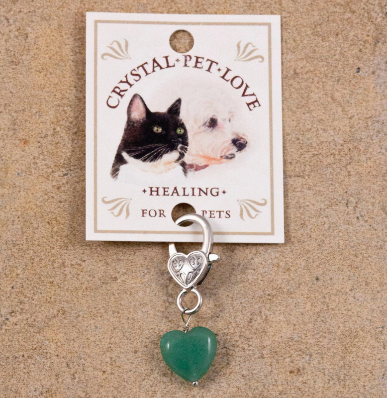 Green Aventurine Crystal Pet Pendant - Healing Collar Charm