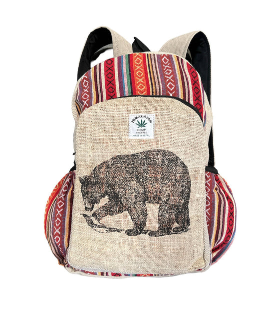 Hemp Cotton Bear Backpack