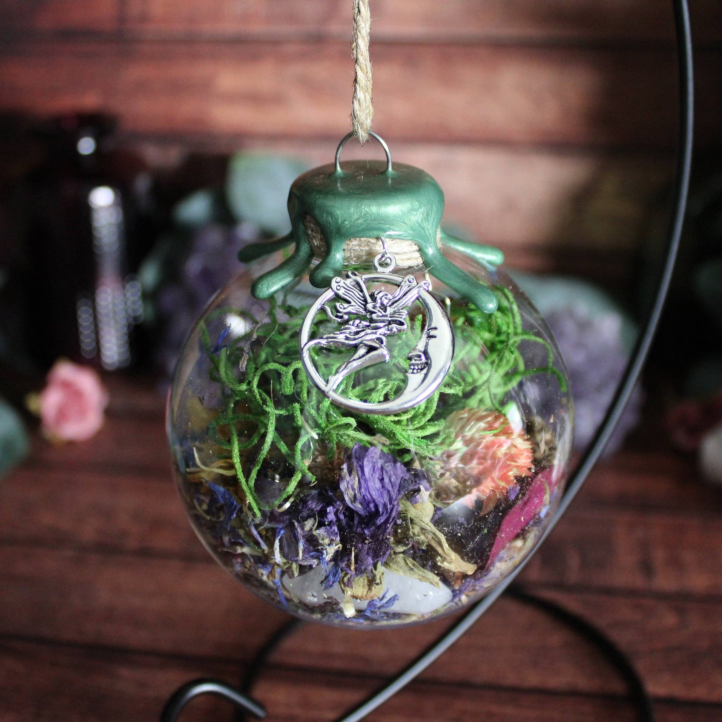 Moon Fairy Witch Ball, Witchy Decor, Altar Decor, Fairycore