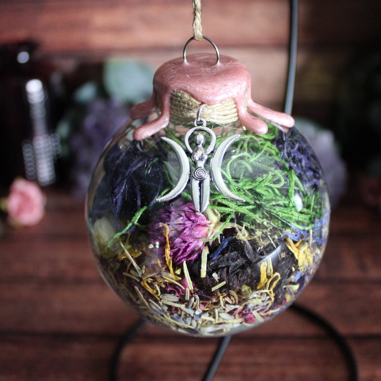 Moon Goddess Witch Ball, Witchy Decor, Goddess Altar Decor