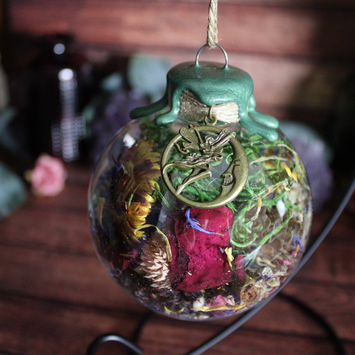 Moon Fairy Witch Ball, Witchy Decor, Altar Decor, Fairycore