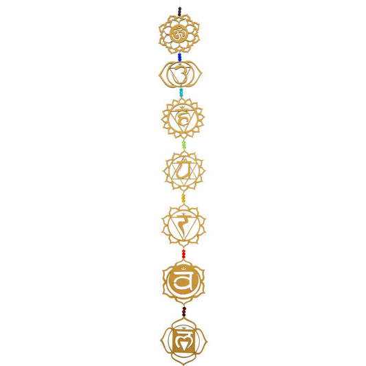 7 Chakras Wood Wall Hanging