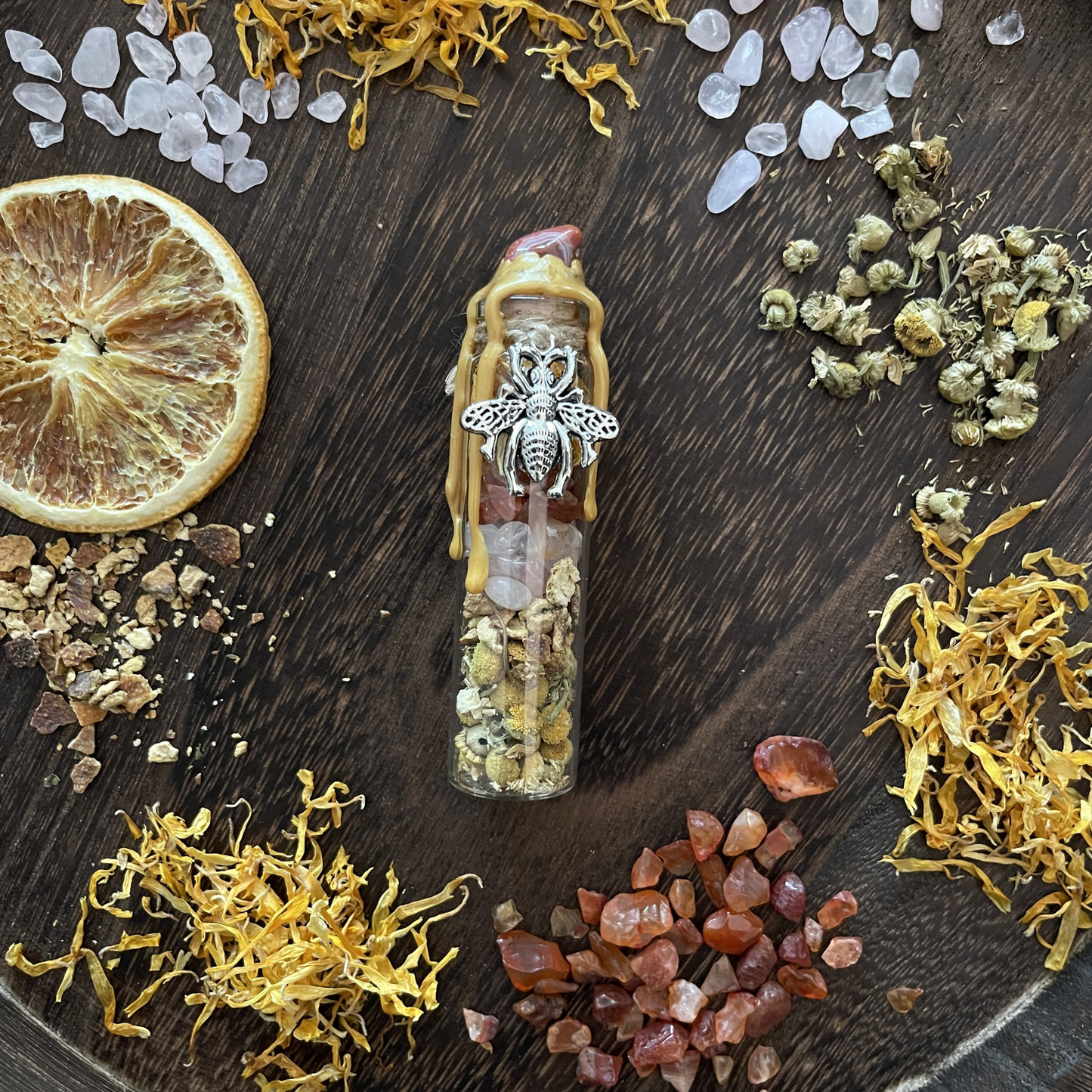 Bee Happy Spell Jar, Intention Jar, Witch's Spell Bottle
