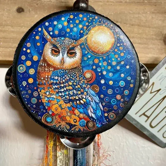 Night Guardian – A Celestial Tambourine Wall Décor