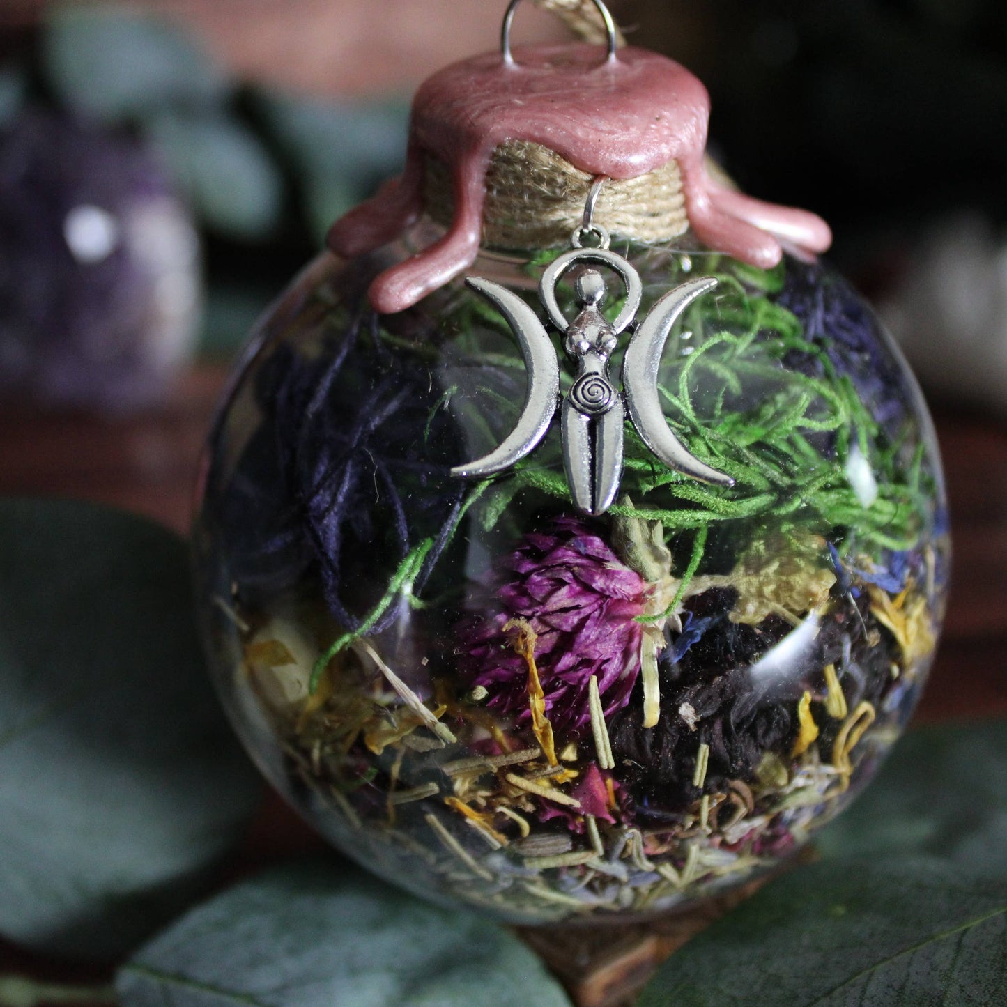 Moon Goddess Witch Ball, Witchy Decor, Goddess Altar Decor