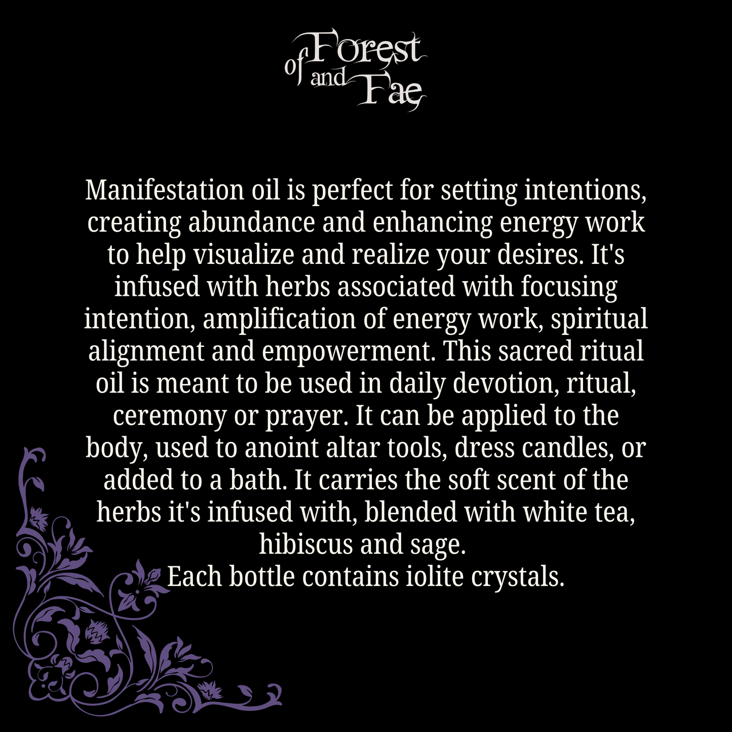 Manifestation Ritual Oil • Altar Oil for Intention Setting