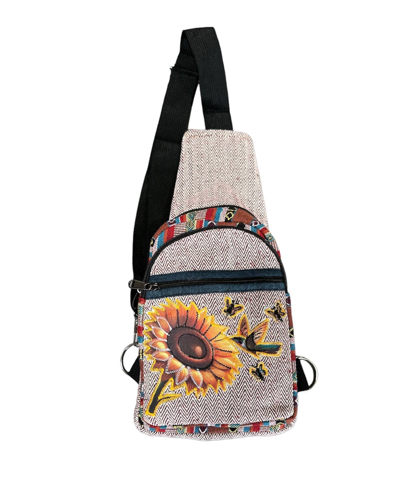 Butterfly Hummingbird on on Sun Flower Side Bag