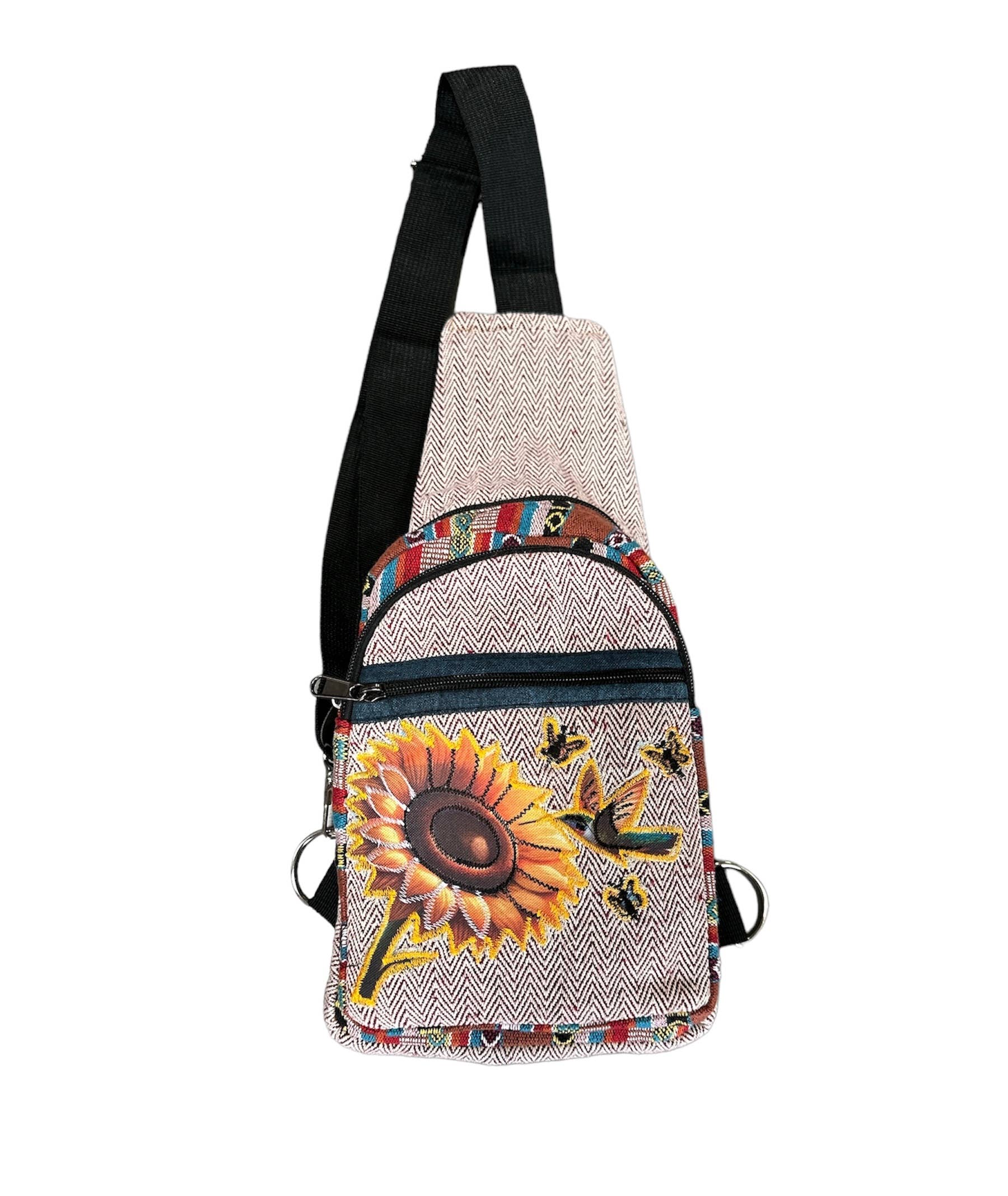 Butterfly Hummingbird on on Sun Flower Side Bag