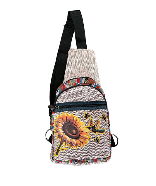 Butterfly Hummingbird on on Sun Flower Side Bag