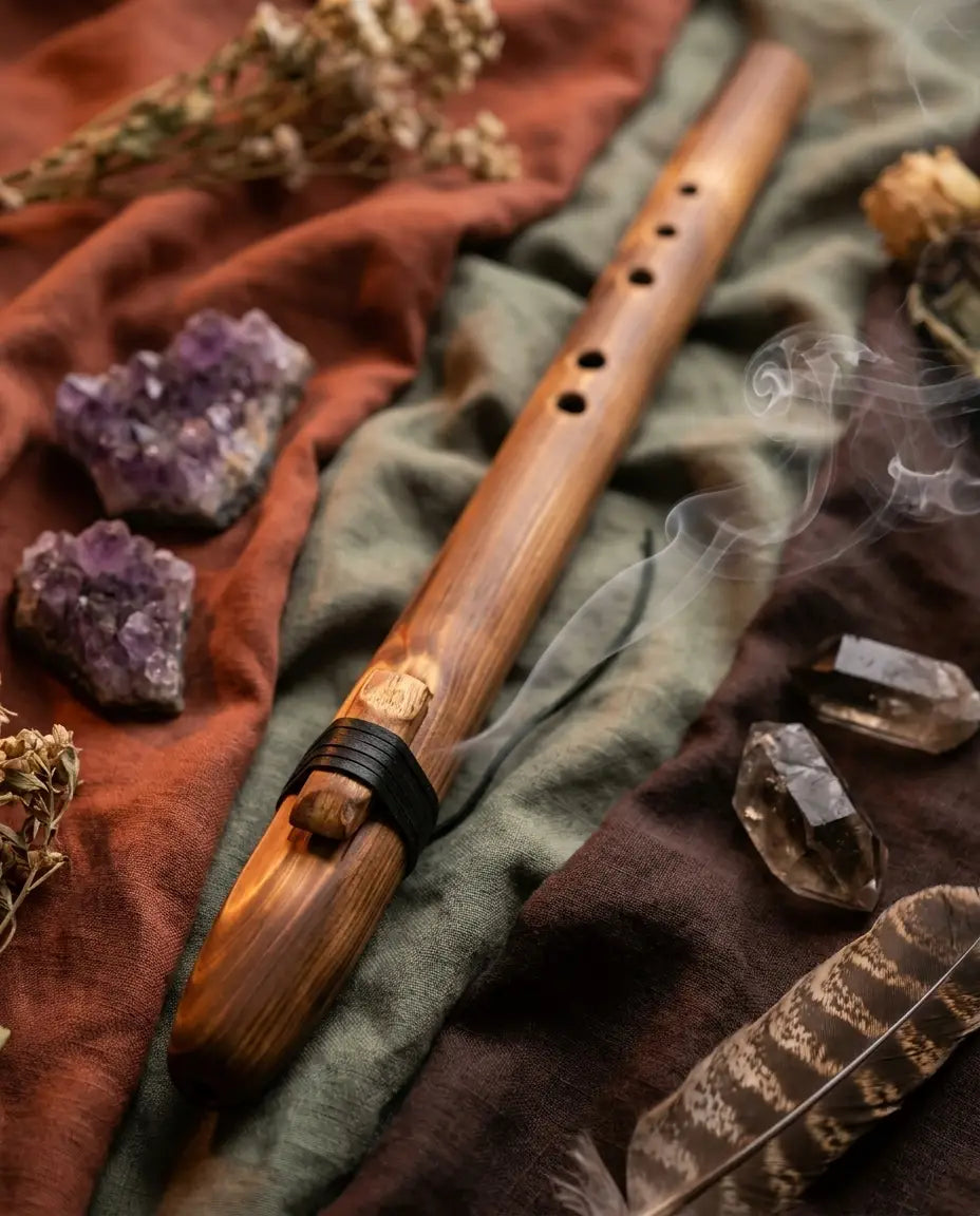 Native American Style Flute | Burnt Cedar | A Minor Pentatonic 432 Hz | Handmade Beginner Sound Healing Meditation Flute