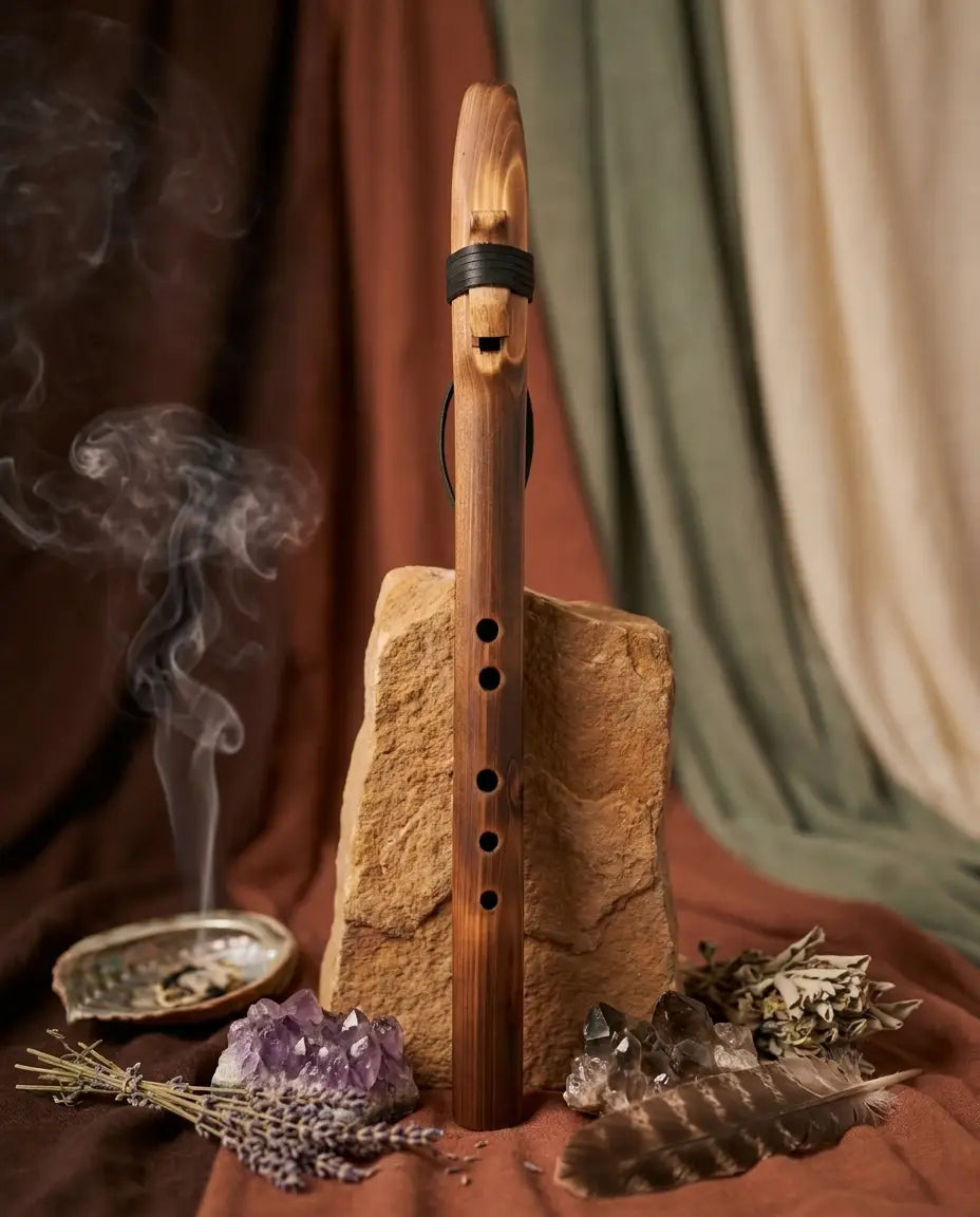 Native American Style Flute | Burnt Cedar | A Minor Pentatonic 432 Hz | Handmade Beginner Sound Healing Meditation Flute