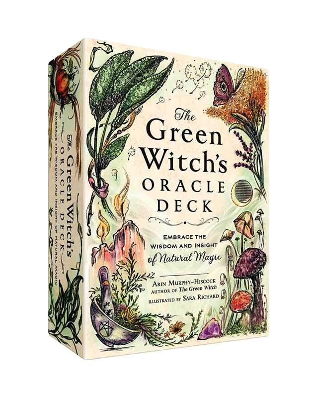 Green Witch's Oracle Deck with plant and herb artwork