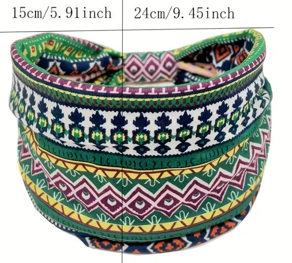 Boho Design Headband | Soft Stretchy Hair Accessory