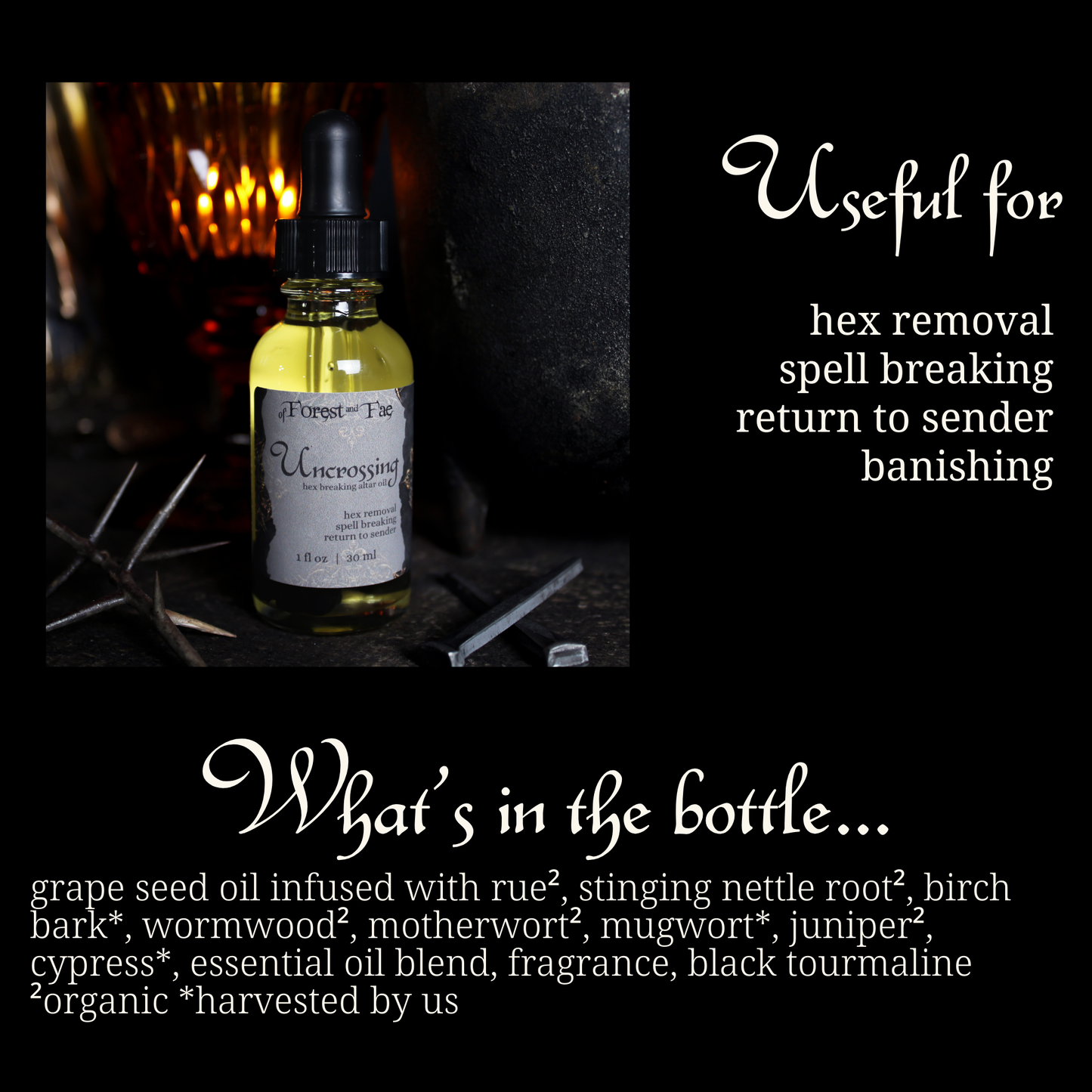 Uncrossing & Hex Breaking Altar Oil • Return to Sender Oil