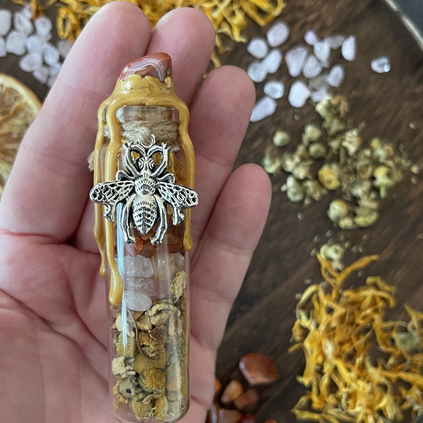 Bee Happy Spell Jar, Intention Jar, Witch's Spell Bottle