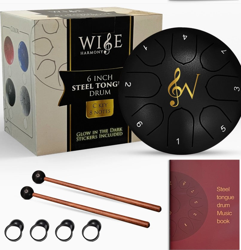 6-Inch 8-Notes Steel Tongue Relaxing Meditation Rain Drum