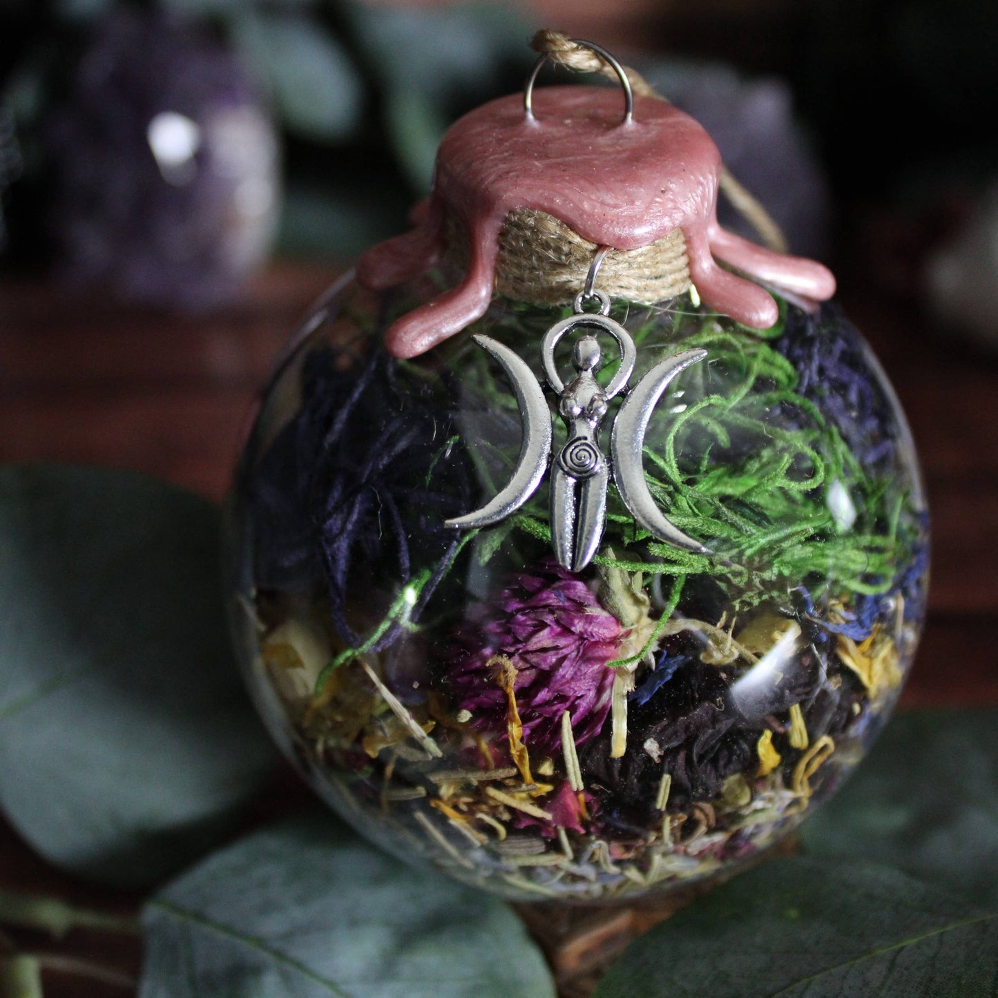 Moon Goddess Witch Ball, Witchy Decor, Goddess Altar Decor