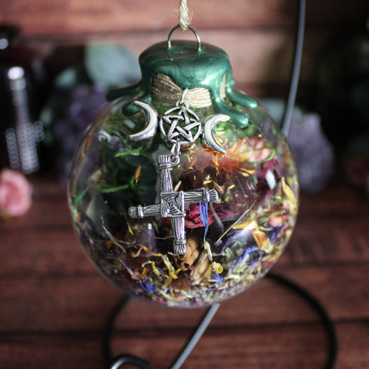 Brigid Goddess Witch Ball, Devotional Ornament, Altar Decor