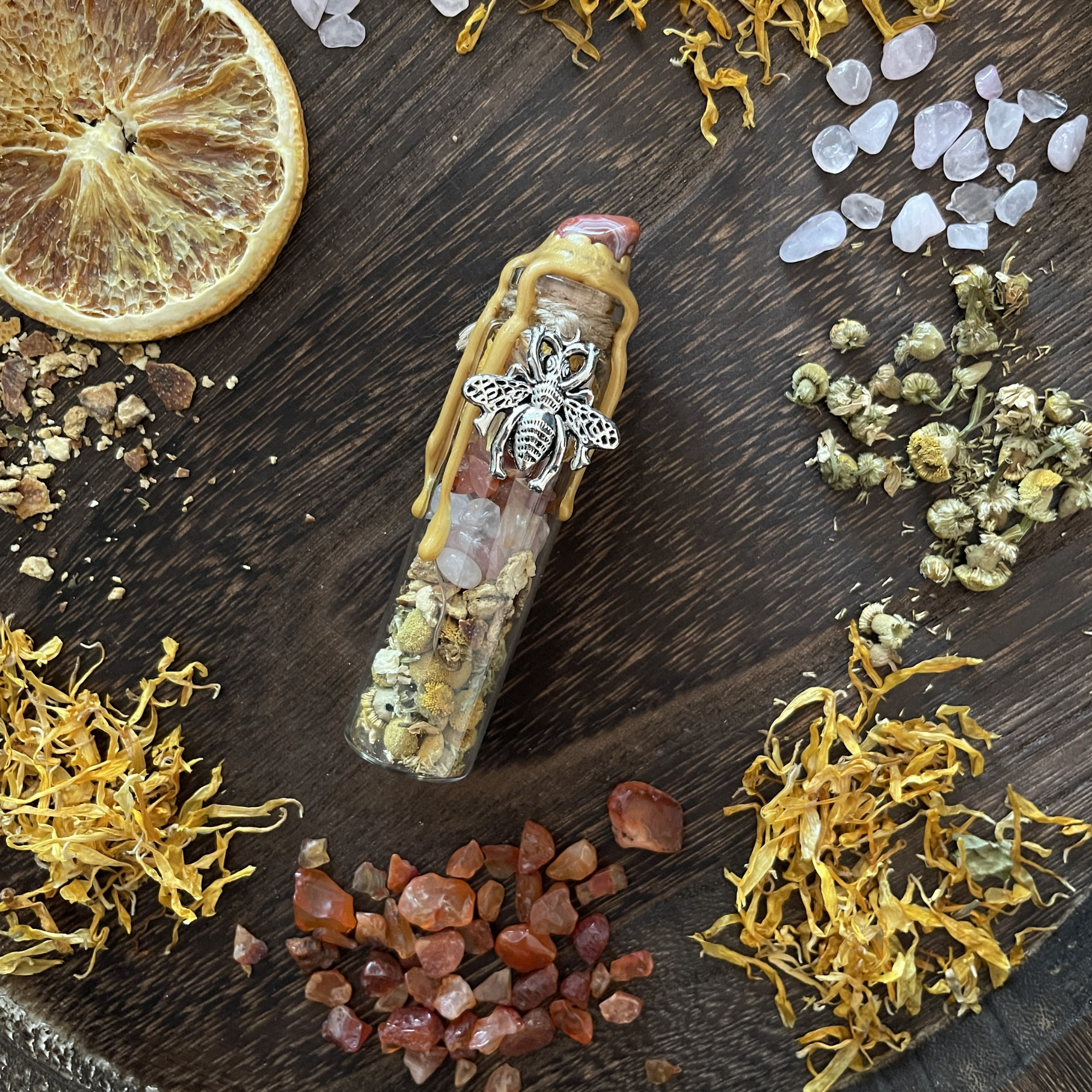 Bee Happy Spell Jar, Intention Jar, Witch's Spell Bottle