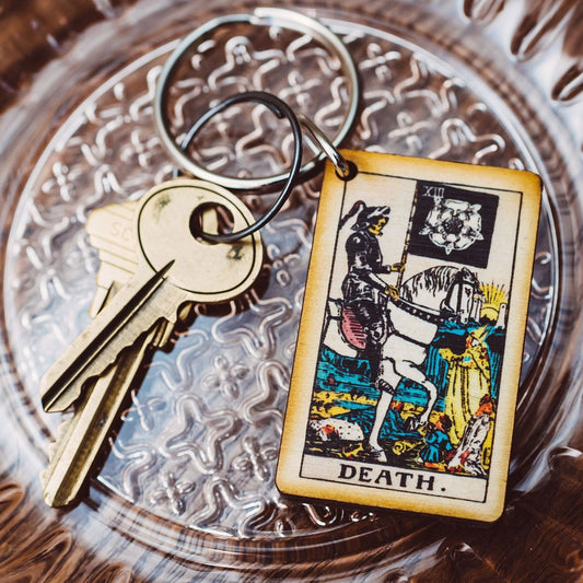 Death Tarot Keychain – Transformation in Your Pocket