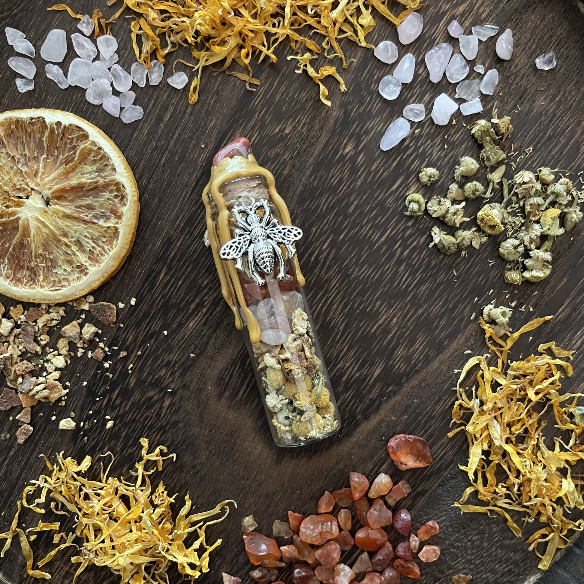 Bee Happy Spell Jar, Intention Jar, Witch's Spell Bottle