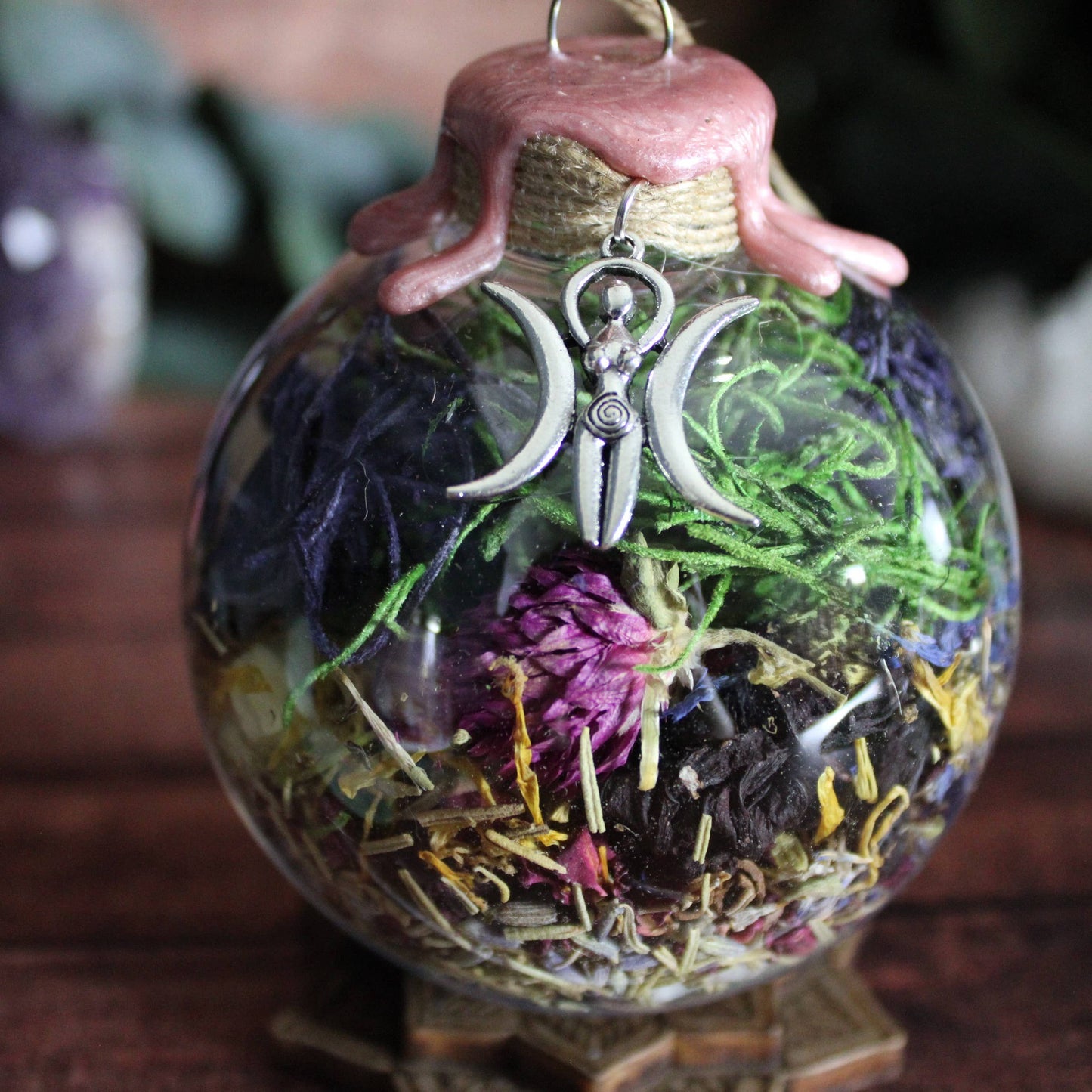 Moon Goddess Witch Ball, Witchy Decor, Goddess Altar Decor