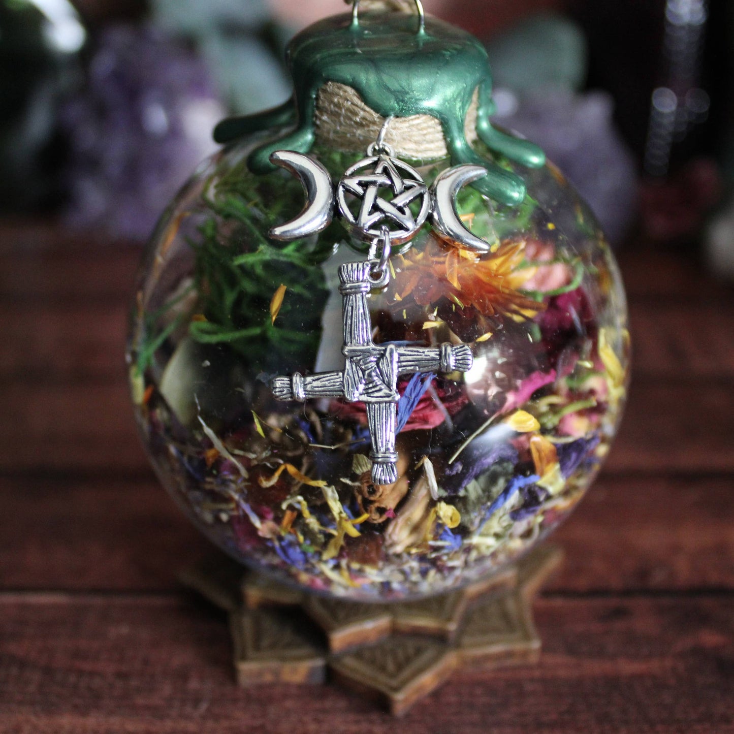 Brigid Goddess Witch Ball, Devotional Ornament, Altar Decor