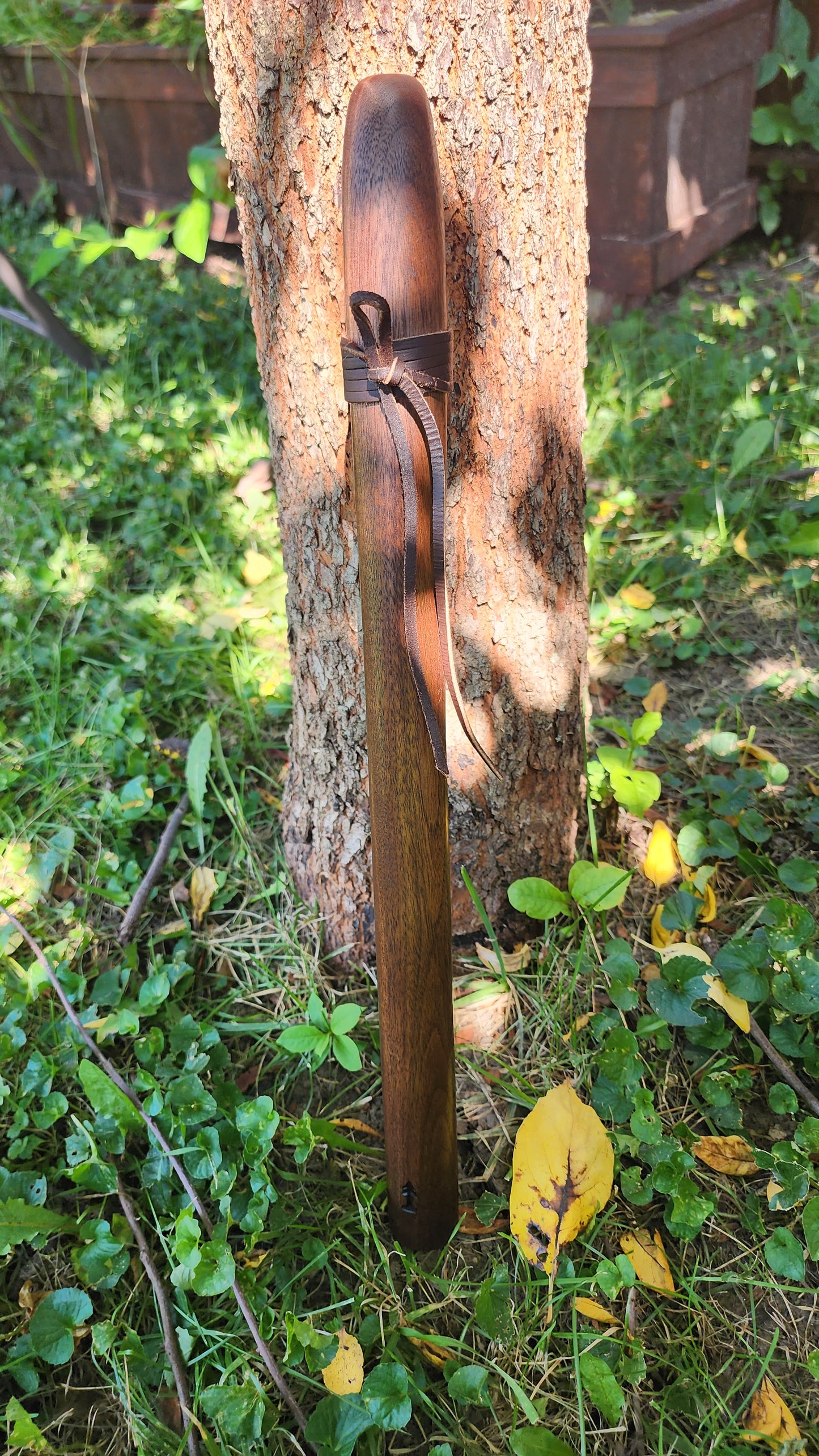 Handcrafted Black Walnut Flute — Native American Style, Key of G, 432 Hz